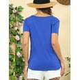 thumbnail image 3 of Doublju Womens Scoop Neck Asymmetric Strap Modal T-Shirt With Plus Size, 3 of 4