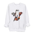 thumbnail image 2 of FDGIU Spooky Season Cute Ghost Graphic Women's Halloween Sweatshirt Oversized Crewneck Pullover Long Sleeve Casual Top Halloween Shirts for Women, 2 of 3