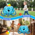 thumbnail image 2 of Juguete de piscina MACALOCA Octopus con aro inflable de baloncesto y lanzamiento de anillos, 2 of 4