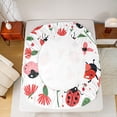 thumbnail image 5 of Castle Fairy Cartoon Ladybird Bed Sheets,Chic Floral Flowers King Sheets, 5 of 7