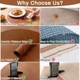 thumbnail image 6 of LOKHOM 13" Round Placemats Set of 6, Faux Leather Waterproof Heat Resistant Placemats, Reversible Solid Table Mats for Kitchen Dining Room, Brown, 6 of 9