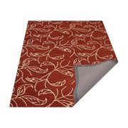 Rugsotic Carpets Hand Tufted Wool Eco-Friendly 5'x8' Rectangle Red Beige Floral Modern High Pile Thick Handmade Anti Skid Indoor Area Rug K00726