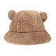 thumbnail image 1 of Gorro de invierno de felpa con orejas de oso para mujer y niña, ideal para exteriores., 1 of 5