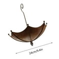thumbnail image 4 of Cinvoph Bird Feeder Outdoor Hanging Tray Umbrella-Shapedl Weather Resistant for Backyard Garden Terrace Outdoor 9.5"W, 4 of 9