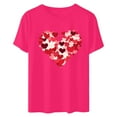 thumbnail image 5 of VKOYWKM Women's Love Heart T Shirts Valentine Shirts Love Graphic Tees Spring Short Sleeve T Shirts Romantic Valentine's Day Party Tshirts, 5 of 7