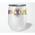 thumbnail image 4 of Carolines Treasures CK4191TBL12 Weimaraner Pink Flowers Stainless Steel 12 oz Stemless Wine Glass 12 oz multicolor, 4 of 4