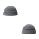 thumbnail image 3 of Qarigey Gorro de hilo de punto de invierno, diseño Unisex, moda para exteriores, gorros de cabeza corta, gorros sólidos para hombres y mujeres, gorros Gris claro 2piezas Qarigey CBP330787, 3 of 6