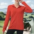 thumbnail image 7 of Women UPF 50+ Lightweight Athletic Jacket Sun Protection Full Zip Long Sleeve Shirts Hiking Outdoor Tops & Pockets, 7 of 7