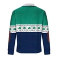 thumbnail image 5 of Womens St Patricks Day Sweatshirts Long Sleeve Half Zipper Lapel Fleece Collar Color Block Printed Casual Pullover Tops (XL, Multicolor), 5 of 8