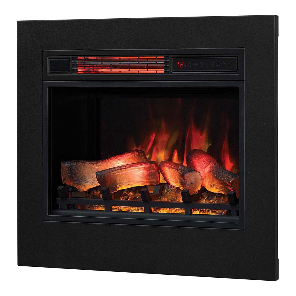 Classic Flame 23in 3D Infrared Fireplace Insert & Flush Mount Kit