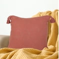 thumbnail image 6 of Ox Bay Hampton 20" x 20" Coral Solid Cotton Reversible Adult Decorative Throw Pillow, 6 of 12