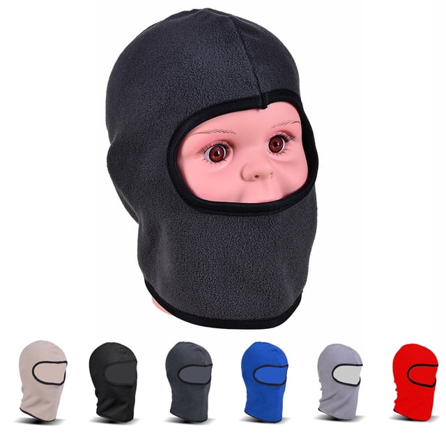 Winter Kids Hat Winter Full Full Full Full Full Ski Mask A Prueba de Viento Fleece Neck Para Niños Niños