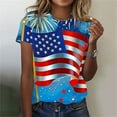 thumbnail image 2 of VerPetridure American Flag Shirt Women 4th of July Patriotic T Shirt Funny Stars Stripes Graphic Tee Independence Day T-Shirt Top, 2 of 5