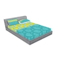 thumbnail image 2 of Ambesonne Rubber Duck Fitted Sheet & Pillow Sham Set, Fun Aqua Bubbles, King, Teal Blue, 2 of 2