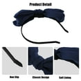 thumbnail image 4 of Unique Bargains 1 Pcs Satin Bow Knot Headband Fashion Hairband for Women 0.31 Inch Wide Navy Blue, 4 of 7
