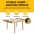 thumbnail image 4 of Happy Easter Table Cloths for 4 Foot Rectangle Tables, Rabbit Eggs Spring Mushrooms Flowers Yellow Patio Waterproof Elastic Fitted Tablecloths, Washable Rectangular Table Cover for Camping, 4 of 8