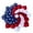 G(16"), variant on July 4th Wreath Americana Patriotic Wreath Handcrafted Memorial Day Wreath Festival Garland Decoration Front Door Wall Home Decor