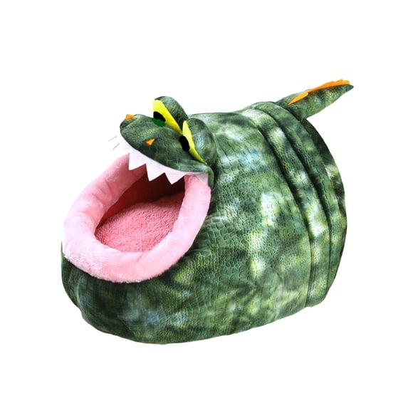 KAKOWELY Pet bed house Mini Warm Sleep Pet Cushion Pad Bed Crocodile Design Cage for Hamster/Hedgehog/Squirrel/Mice/Rats/Small Animals Size L8.66"X6.69"X5.12"