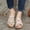 White, variant on Women's Embroidered Floral Wedge Slide Sandals, Open Toe Platform Slides, Comfortable Summer Shoes for Daily Wear, Beach, Vacation Blue 38