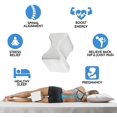 thumbnail image 4 of AIR-Knee Support Pillow for Side Sleepers, Memory Foam Leg Pillow Contour Wedge Cushion with Breathable Washable Cover, Sciatic Nerve Pain Relief Cushion for Spine Alignment, Back Hip and Joint Pain, 4 of 4