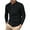 Black, variant on LZHGirlshop Men Cotton and Linen Henley Shirt Casual Stand Collar Long Sleeve Shirt Retro Solid Color Fit T-Shirt,Black,3XL