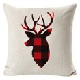 thumbnail image 2 of Christmas Pillow Cover 18X18 Inch Hand-Painted Elk Design, Linen Material Soft Skin-Friendly, Home Sofa Decorative Cushion Cover For Xmas Decoration Gift, 2 of 3