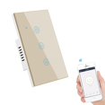 thumbnail image 1 of Smart Switch Tuya Control Voice Control WiFi Smart Home Touch Switches Need Neutral Temperature Remote Controller Mobile Phone APP ,Easily DIY, 1 of 7