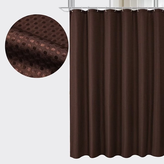 ERDOUY Shower Curtains for Bathroom,Fabric Washable ,Waterproof,Shower Stall Curtain(Brown)