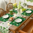 thumbnail image 2 of Sm:)e Green Shamrock St. Patrick's Day Placemats Set of 4, 12x18 inch, 2 of 7