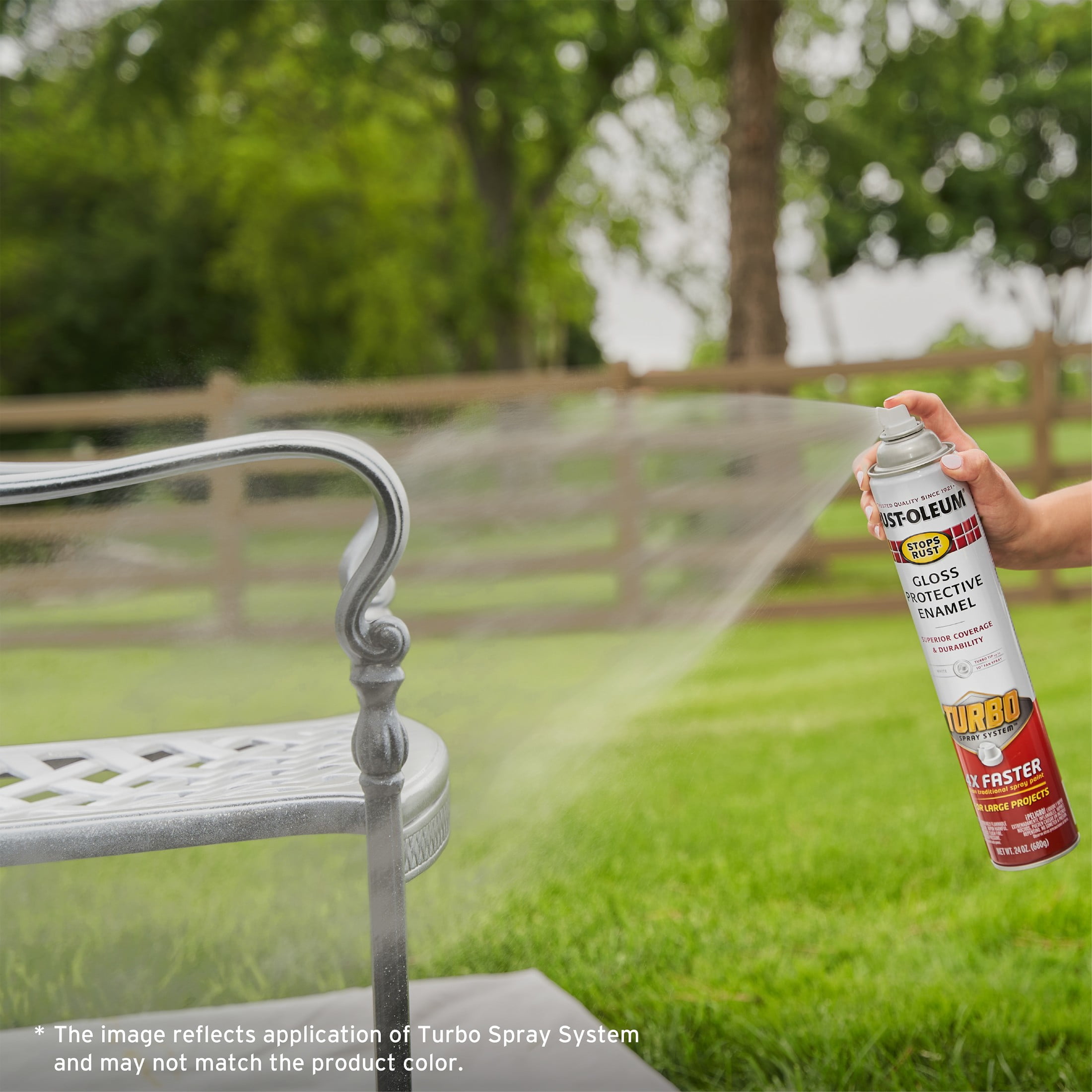 Clear, Rust-Oleum Stops Rust Turbo Gloss Protective Enamel Spray Paint-353345, 24 oz