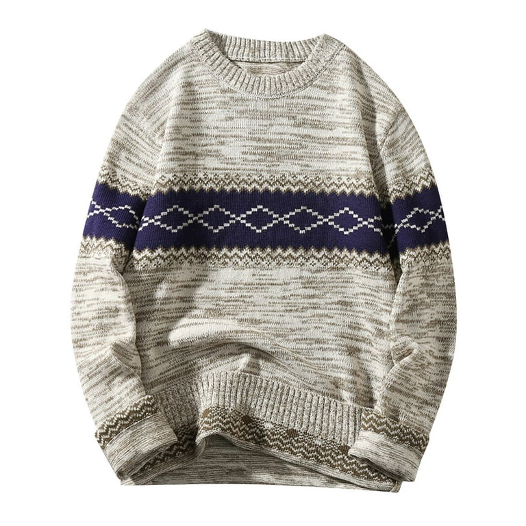 Male Autumn And Winter Wool Sweater Round Neck Pullover Color Warm
