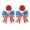 1, variant on American Independence Day 250 Years 1776 To 2026 Celebration Atmosphere Earrings Bow Love Earrings,9