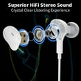 thumbnail image 3 of HSAPOW-USB Headphones with Microphone for Laptop, 7.5ft Magnetic Wired Earbuds Noise Isolation in-Ear Earphones with Mute Volume Control Stereo Bass for PC Desktop Dell HP Acer Laptop Meetings/Music,, 3 of 4