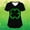 Black#16, variant on St Patricks Day Scrub Tops for Women Irish Print Scrub Tops with Pocket Summer Short Sleeve V Neck Holiday Tee Gnome Green Working Uniform V Neck Workwear Blouse T-shirt