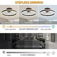thumbnail image 7 of 20 Inch Low Profile Ceiling Fans with Remote Control and APP,Kids Modern Indoor Ceiling Fan with Lights,3 Light Color Change and 6 Speeds for Bedroom, Living Room,Kitchen, 7 of 7