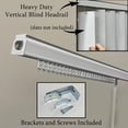 thumbnail image 4 of Vertical Blinds Replacement Headrail Track Custom Made to Your Size, One Way Control (Left or Right) - Complete with Brackets and Hardware - (53 Inches), 4 of 9