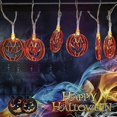 thumbnail image 2 of Cadena de luces solares para exteriores - 1,5 m - 10 LED - para Halloween, jardín, vacaciones, otoño - luz cálida, 2 of 5