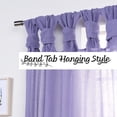 thumbnail image 2 of Best Home Fashion Set of 2 Sheer Faux Linen Twist Tab Curtains - Light Filtering Window Treatment for Living Room, Dining Room, Bedroom (Lilac, 52" W x 84" L), 2 of 13