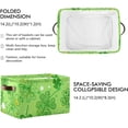 thumbnail image 2 of Coolnut Four Leaf Clover Storage Bins Foldable Canvas Fabric Storage Basket with Handles for Organizing, Large Storage Baskets for Shelves Closet Decor Gifts, 2 of 7