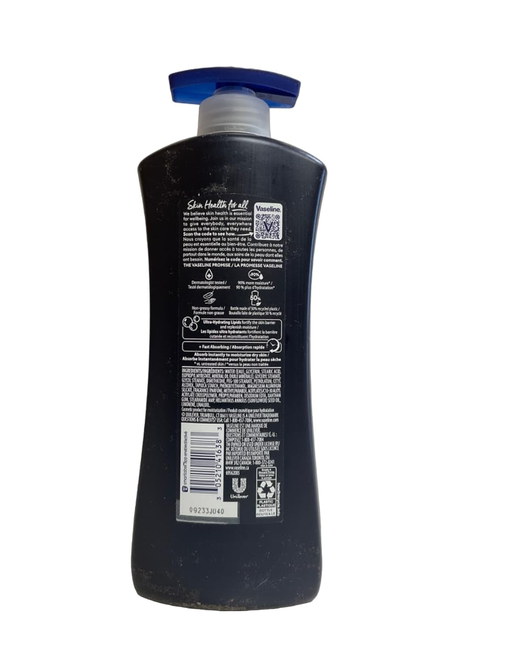Vaseline Men Healing Moisture Body HYZ01 Lotion, Fast Absorbing, 20.3 oz