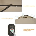 thumbnail image 3 of ACEGOSES LED 9ft Aluminum Patio Market Circle Outdoor Umbrellas with Solar Lights and Sturdy Ribs,Sand, 3 of 7