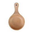 thumbnail image 1 of Tnarru Wooden Salad Bowl Round Sturdy with Handle Tableware for Home Kitchen Dining L L, 1 of 8