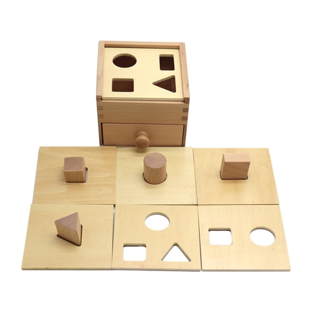 Clasificador de formas con bloques de formas, educativo, aprendizaje, cubo de actividades de juguete Montessori de desarrollo temprano para niños y