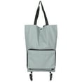 thumbnail image 1 of HINTRMENT Chariot Roulant Pliable avec Roues Sac de Chariot Gris 1 Ensemble, 1 of 6