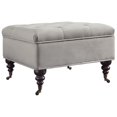 thumbnail image 1 of Serta à la Maison Pouf de Rangement Carré Touffeté en Gris Perle, 1 of 5