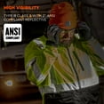 thumbnail image 3 of Ergodyne Glowear 8351 Jacket Windbreaker Water Resistant Orange Hi Vis 3X, 3 of 6