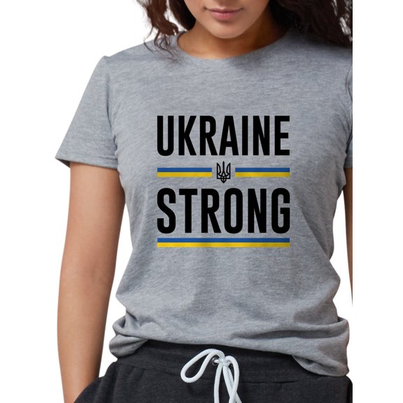CafePress - Ukraine Strong Womens Tri Blend T Shirt - Womens Tri-blend T-Shirt