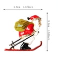 thumbnail image 2 of Jolly Old Santa Claus Brooch on Snow Skis Hand-Painted With Crystals Stones MAX-012, 2 of 3