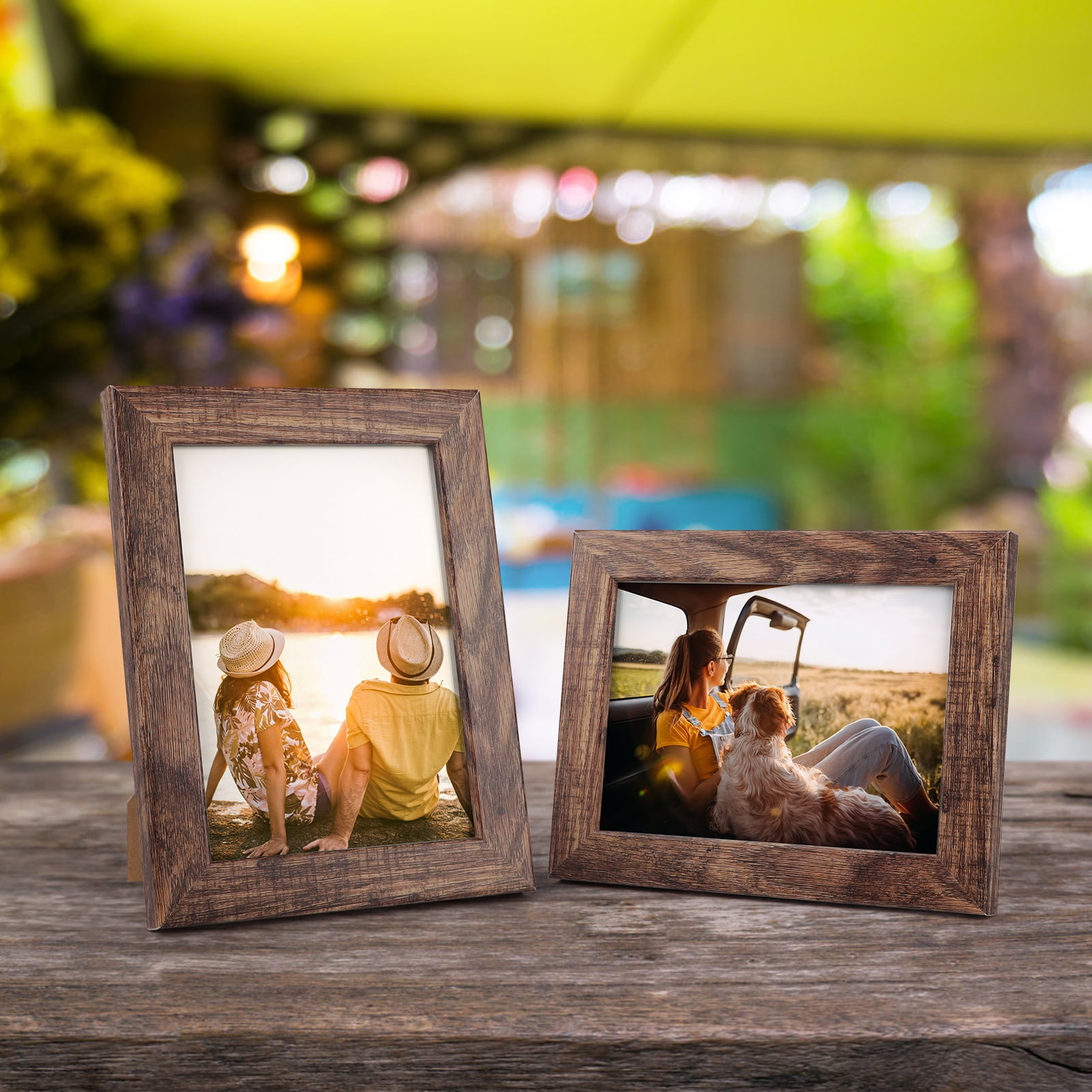 7-Pack Rustic 5x7 Picture Frames for Wall or Tabletop