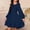 Navy, variant on Dpytoraw Girls Long Sleeve Tie Back Dress Kids Fall Square Neck A-Line Mini Dresses Size 6-7 Years